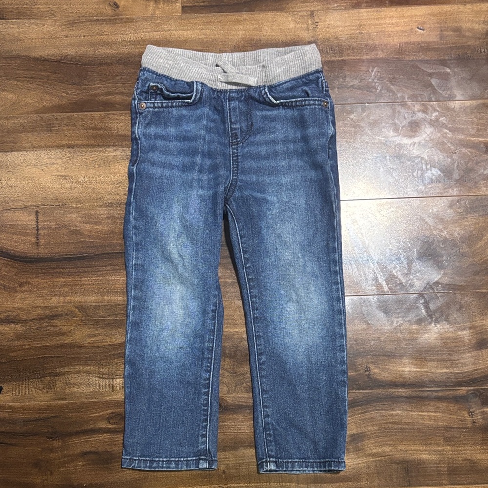 The Children's Place Blue Jeans with Gray Waistband